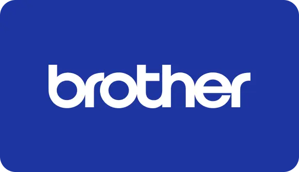 Brother logo in white on a blue background