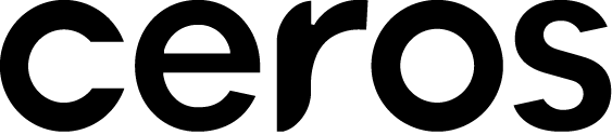 Ceros logo in black with minimalist wordmark